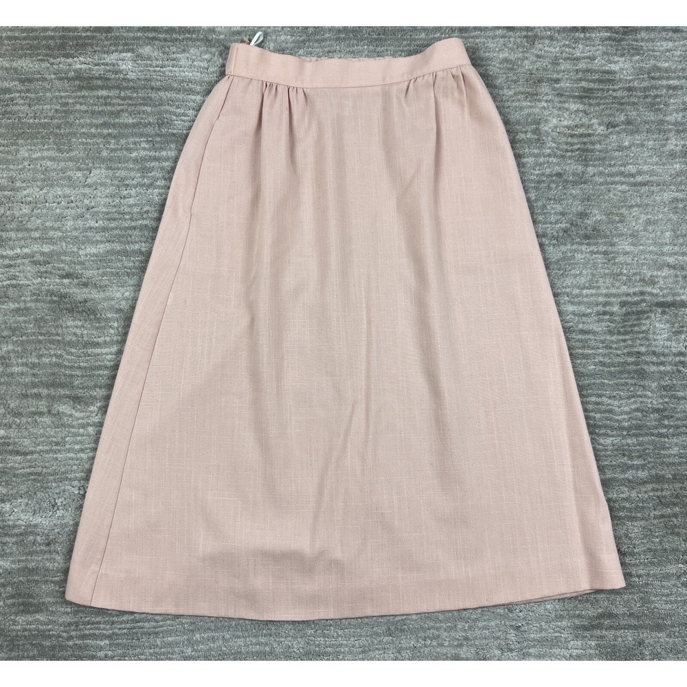 Koret Skirt Womens 10 Pink Career‎ Vintage A-Line Midi Textured Made in USA